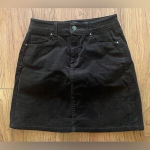 Market & Spruce 2 Petite Chocolate Brown Corduroy Mini Skirt Pockets Academia